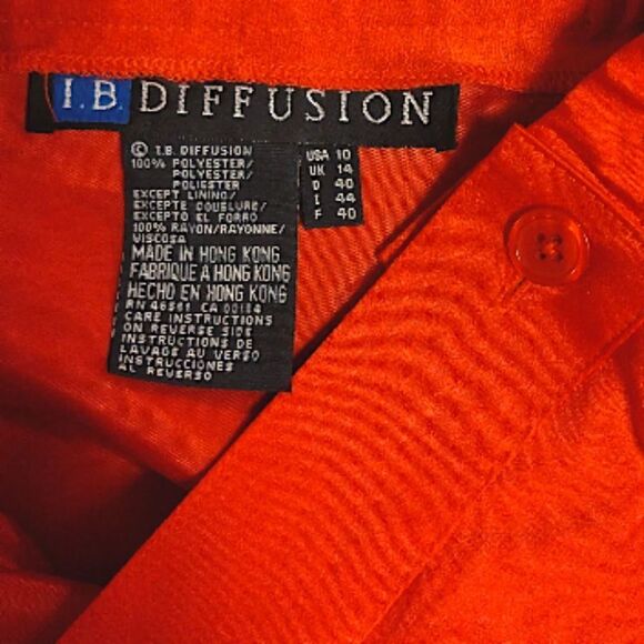 VTG 90s Bright Red Satin Fairycore Grunge Lined Maxi Slip Skirt Size 10 - Picture 11 of 12